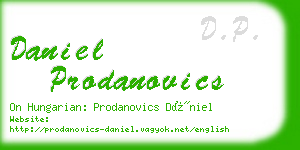 daniel prodanovics business card